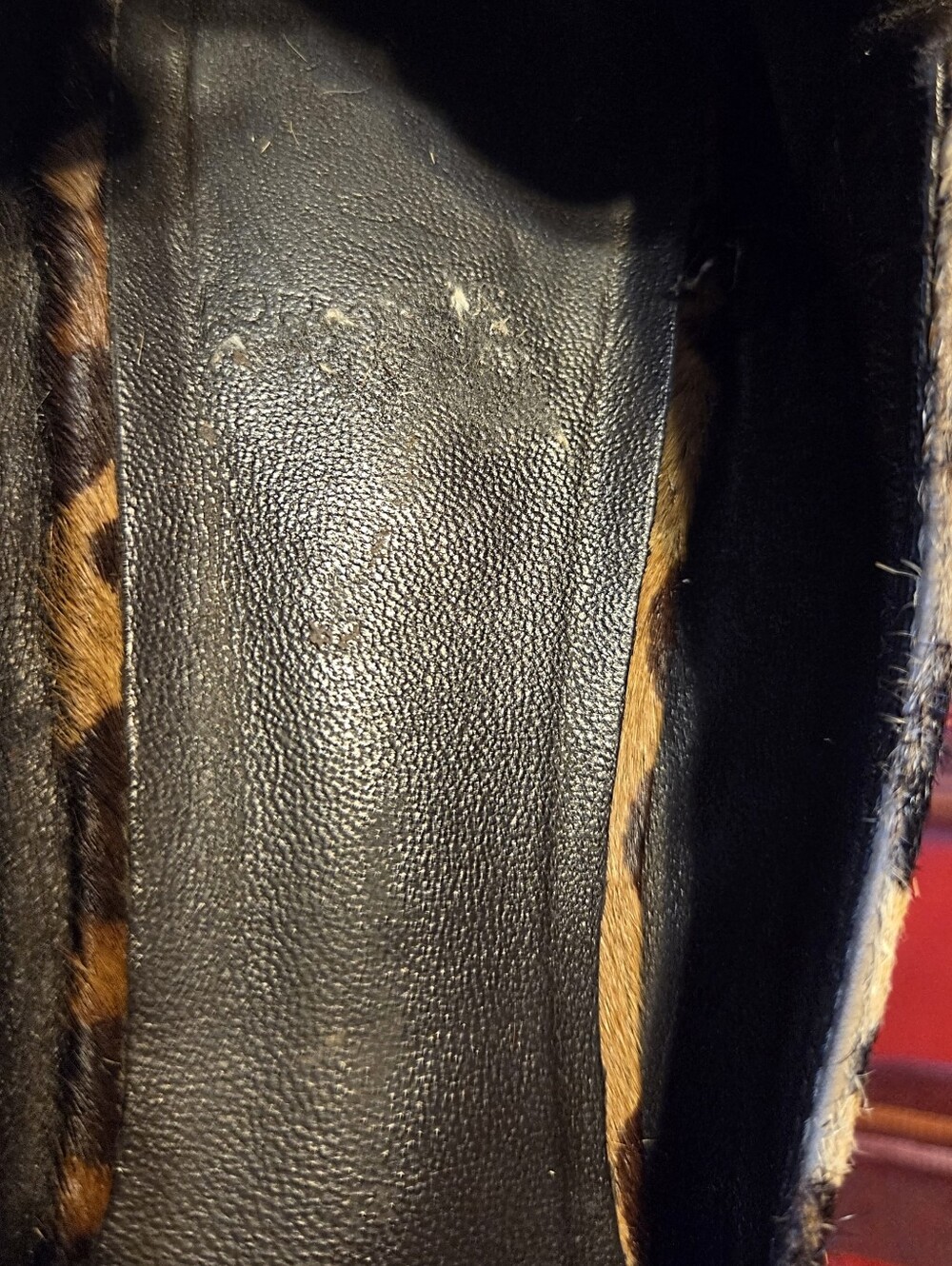 Tory Burch Animal print Fur flats Slip on Shoes Sz 8 - Picture 5 of 5